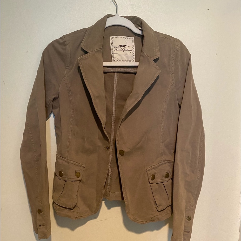 Thomas Burberry Jacket - Tan / Olive Green / Army